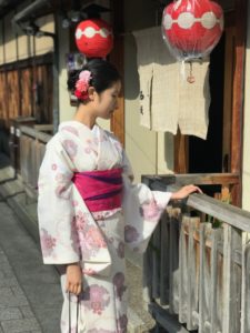Me wearing kimono