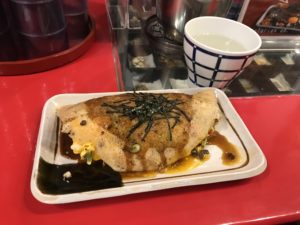 Seafood omelette