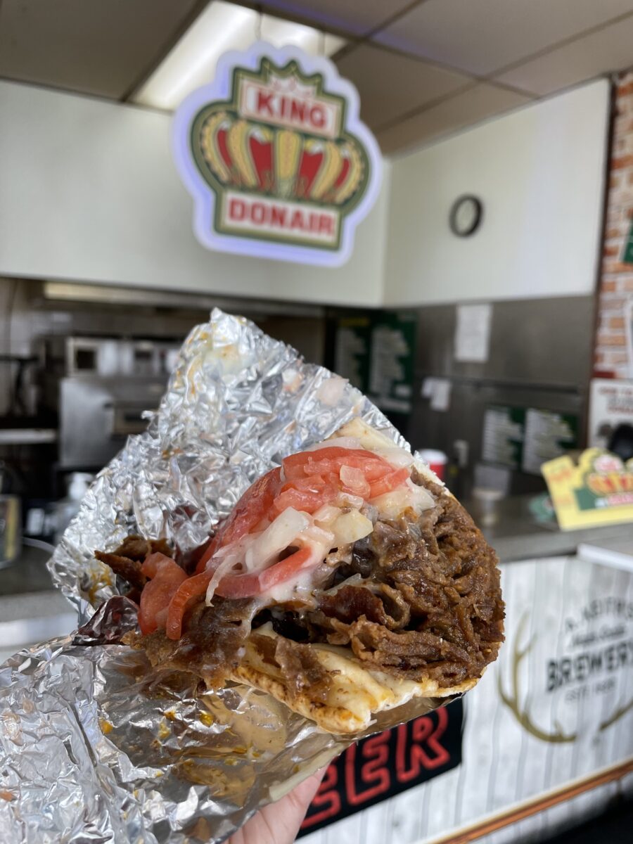 Donair. Super tasty but be ready to get messy
