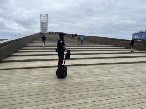 Police on a scooter