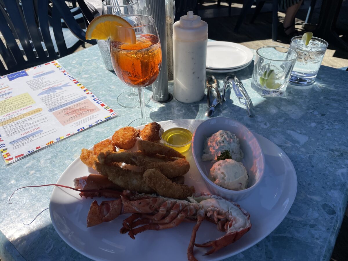 Salty's Seafood Platter. View was better 😅