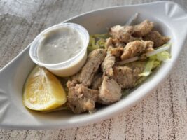 Sautéed Alligator. Brings out its natural flavours